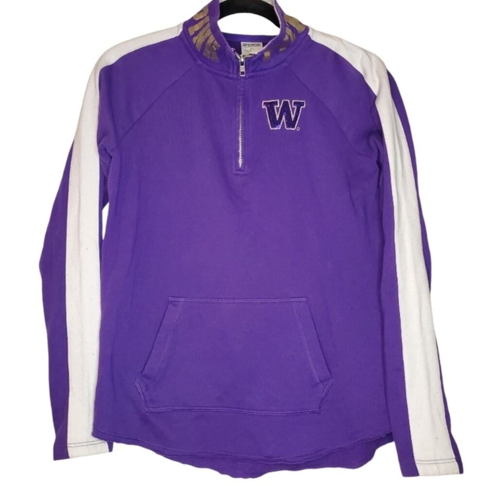 Victoria's Secret Pink WA State Huskies NCAA Purple Sweater w/ Gold Detailing